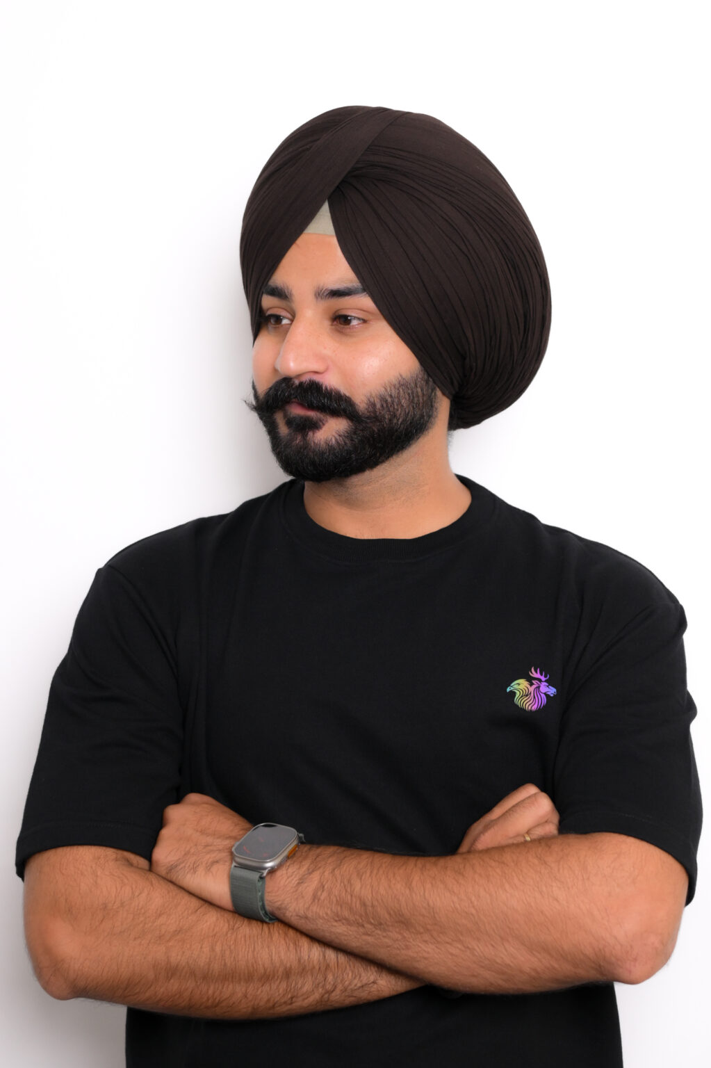 Classic Black Oversized T-Shirt for Men | FalconMoose Premium Cotton Tee | Bold & Minimal Streetwear Look