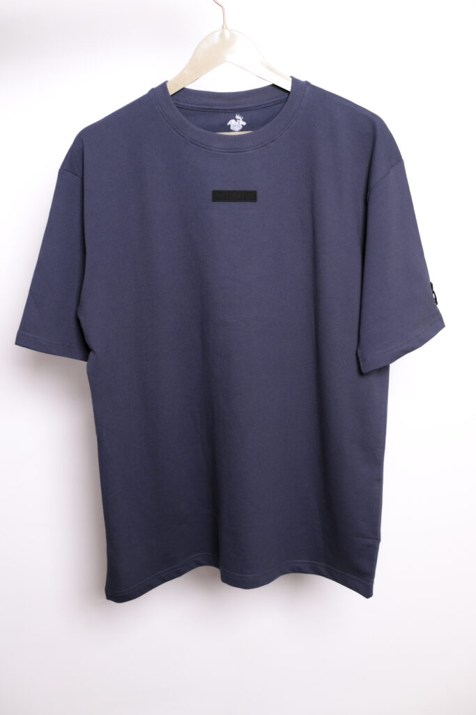 Falconmoose Slate Blue Premium Oversized T-Shirt for Men | 240 GSM | Trendy Plain Tee